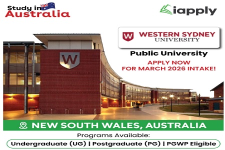 Dont Miss Out! Apply to Western Sydney University | March 2026 Intake